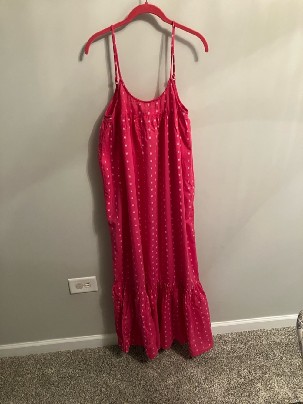 ASOS Pink Spotted Maxi Dress